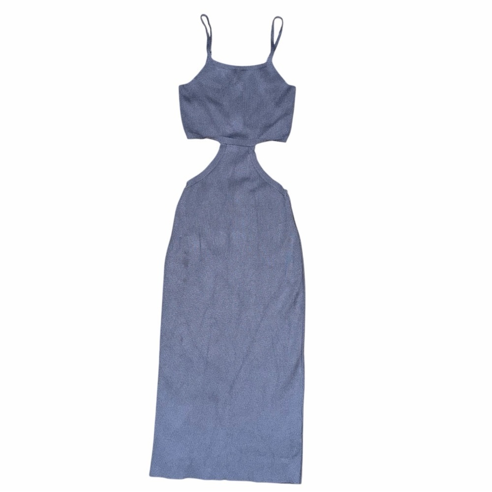 Mable Blue Cutout Midi Dress Medium - Picture 2 of 7
